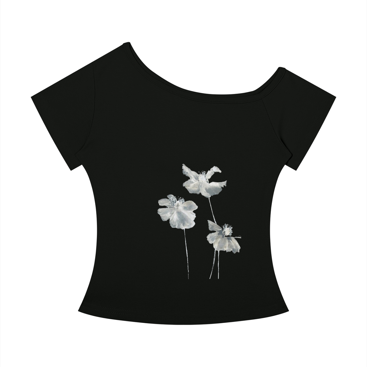 Women's Flower Off-the-Shoulder Top