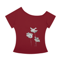Women's Flower Off-the-Shoulder Top