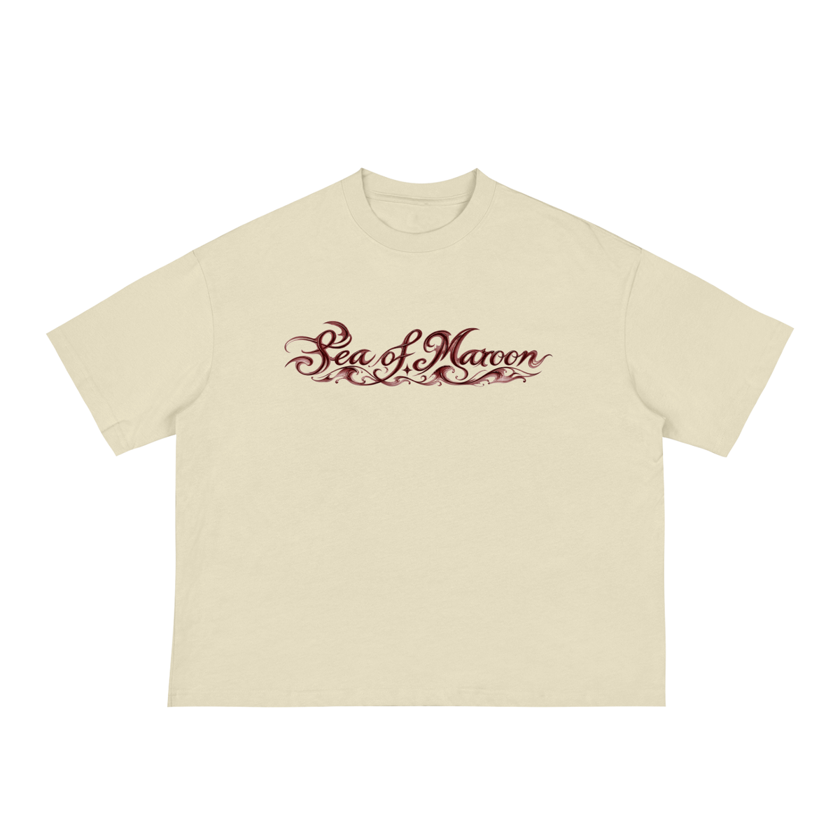 "Sea of Maroon" Boxy Tee