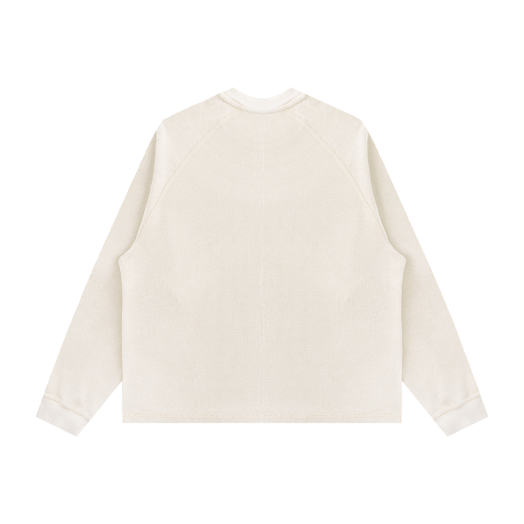 "Watchful Eyes" Vintage Boxy  Waffle Long Sleeve