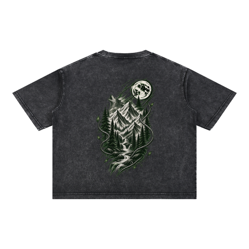Mineral Wash Boxy Cotton T-Shirt