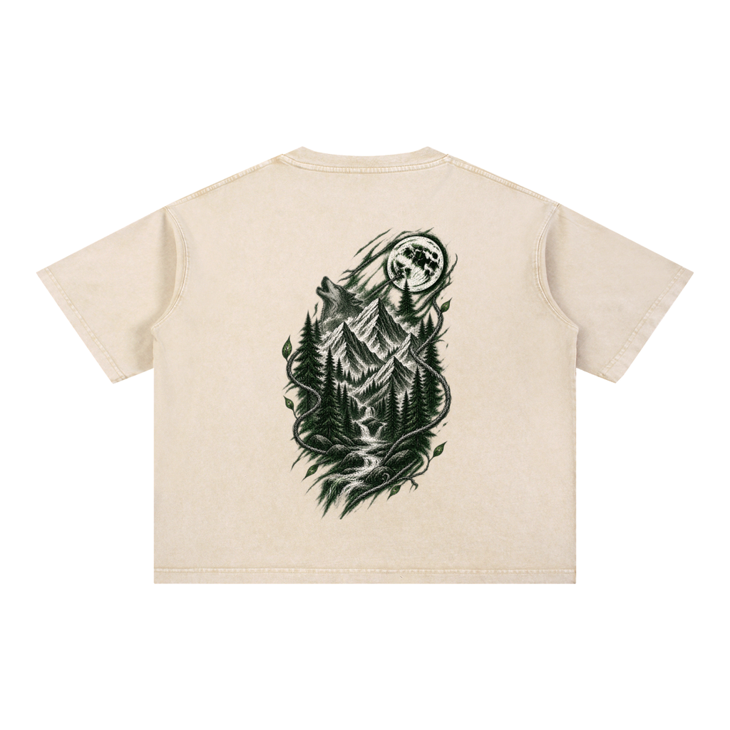 Mineral Wash Boxy Cotton T-Shirt