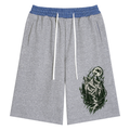 Unisex Plaid Waistband Shorts