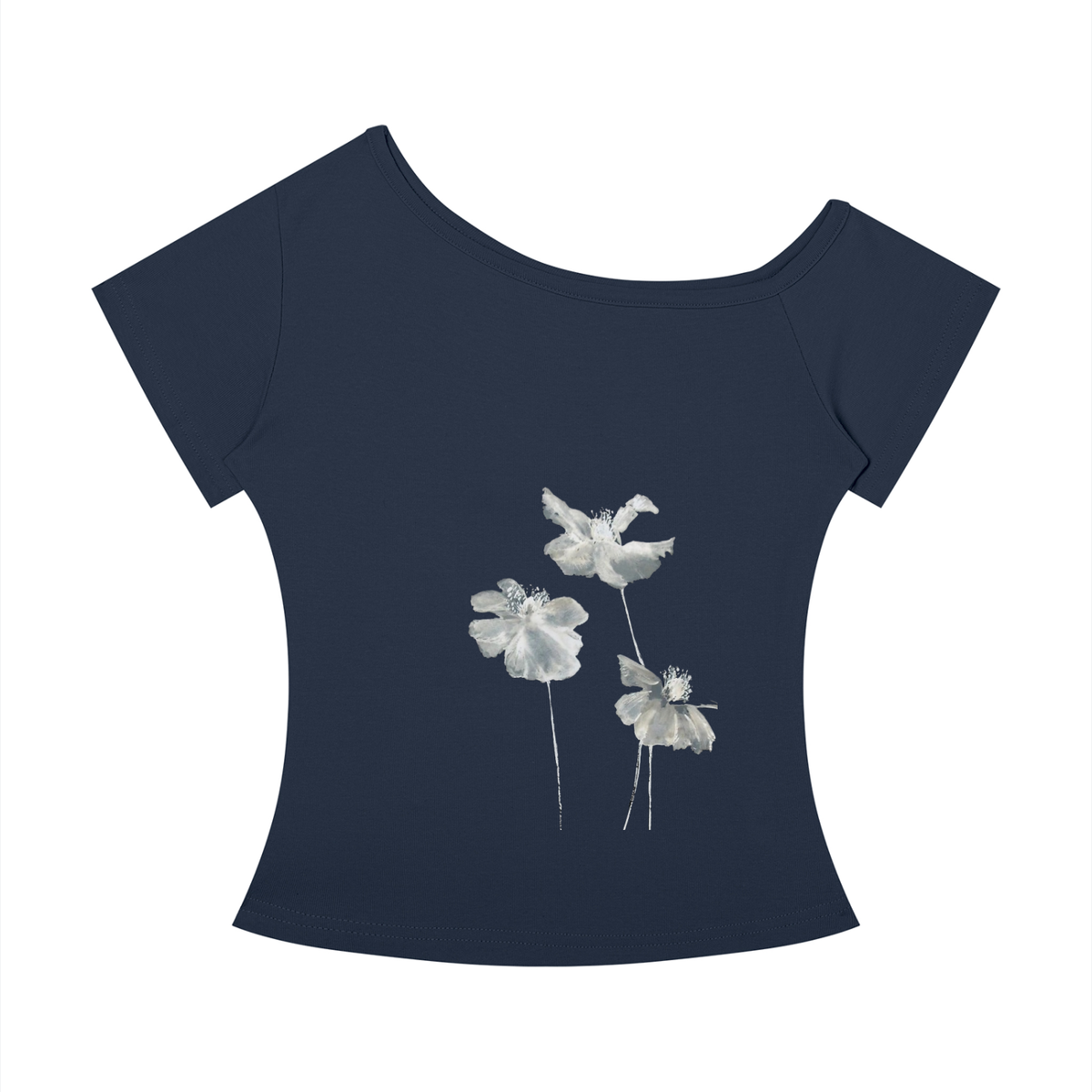 Women's Flower Off-the-Shoulder Top